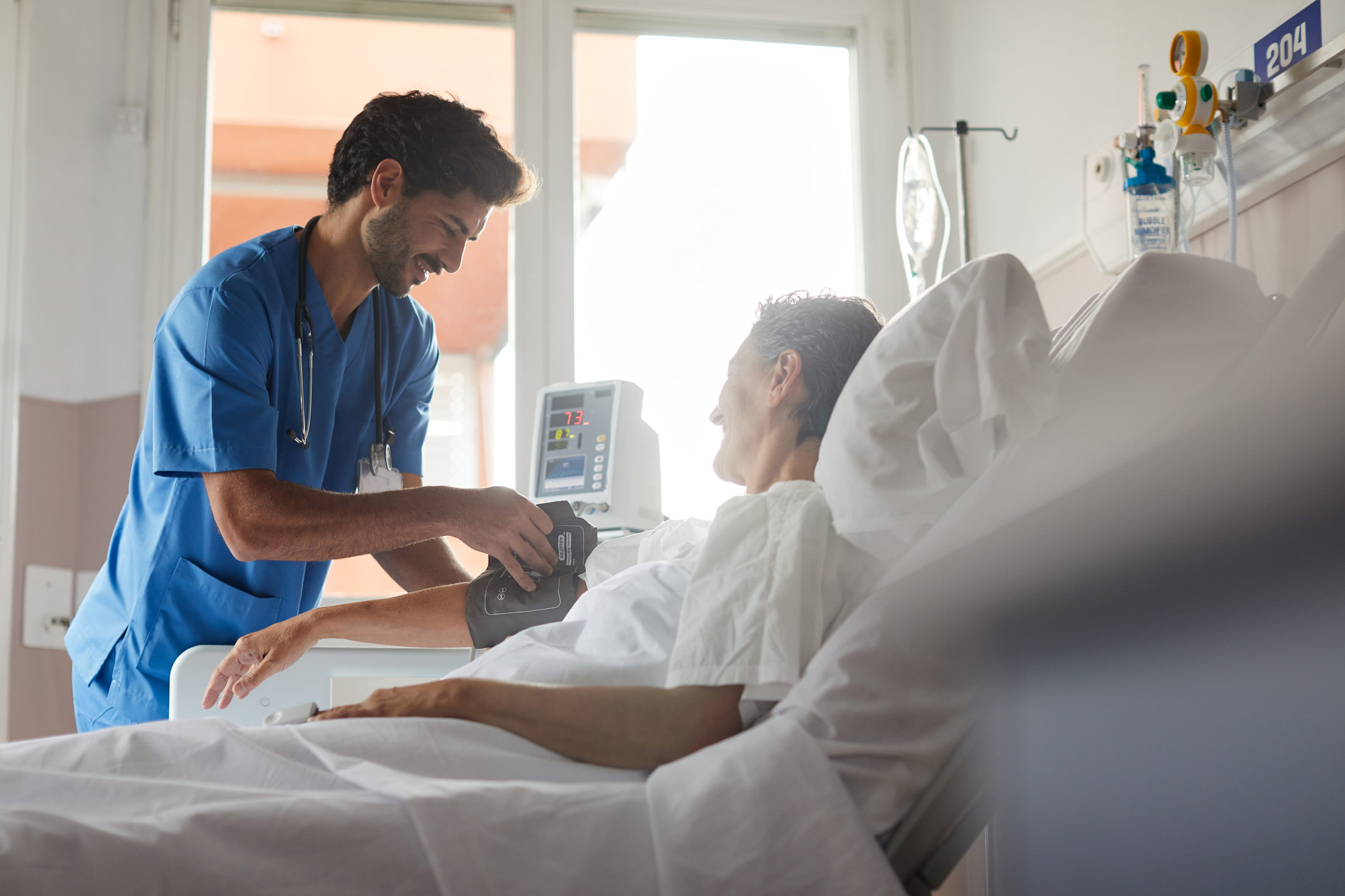 Nurse Checking Vital Signs