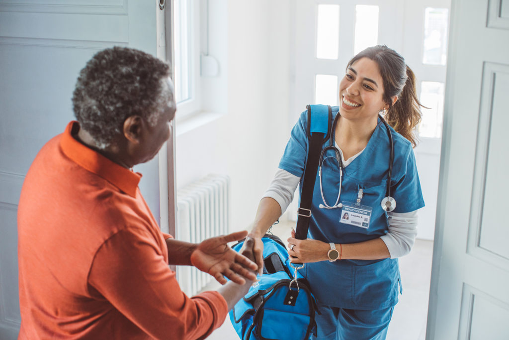 Nurse Shaking Hands